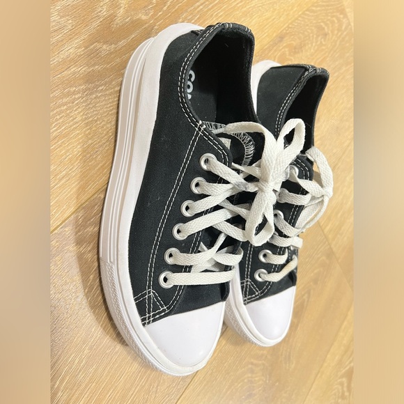 Converse Chuck Taylor All Star Move Ox trainers in black - Picture 9 of 13